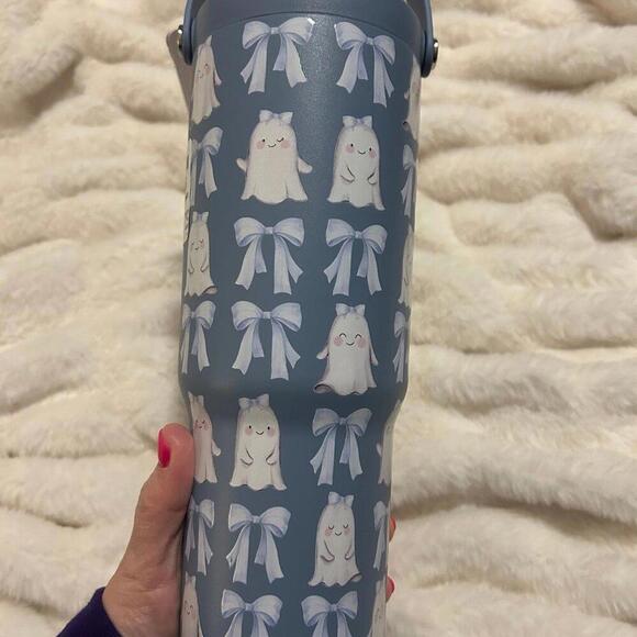 NEW! HYDRAPEAK GHOST BOW TUMBLER 32oz BLUE - Picture 3 of 7